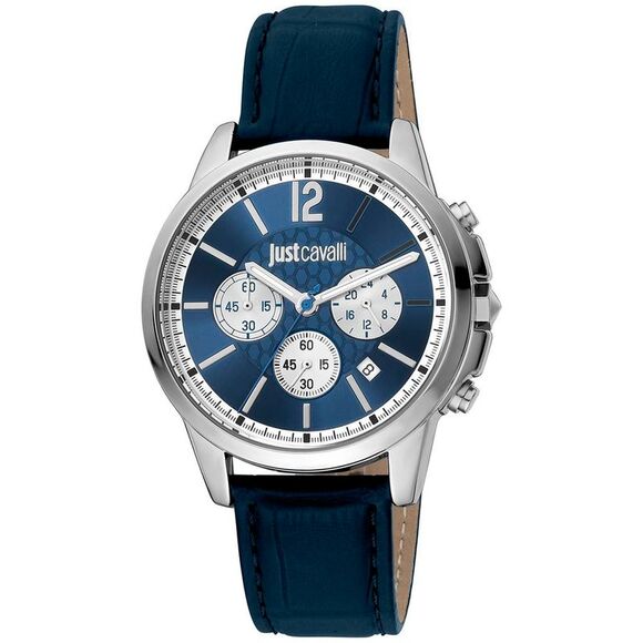 Just Cavalli Black Leather Dress Men´s Watch